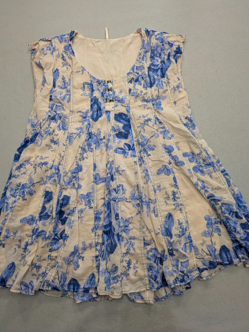 Free People Blue Floral Mini Dress Small